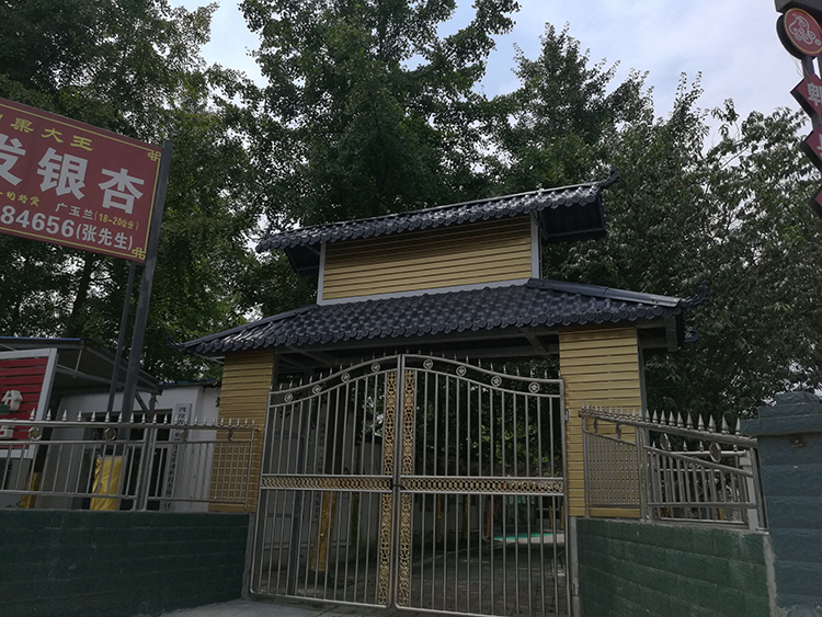 郫縣友愛鎮(zhèn)銀杏莊園農家樂樹脂瓦門頭